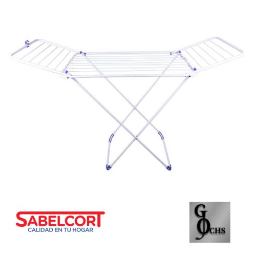 (TPPC08A) TENDEDERO PIE PARRILLA CA�O 8VAR. C/ALAS "SABELCORT" 55X166X98 - TENDEDEROS - DE PIE